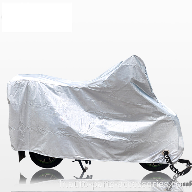 Polyester 190T Prix de gros bon marché Silver enrobé de couverture de scooter chinois Ensemble de protection UV imperméable